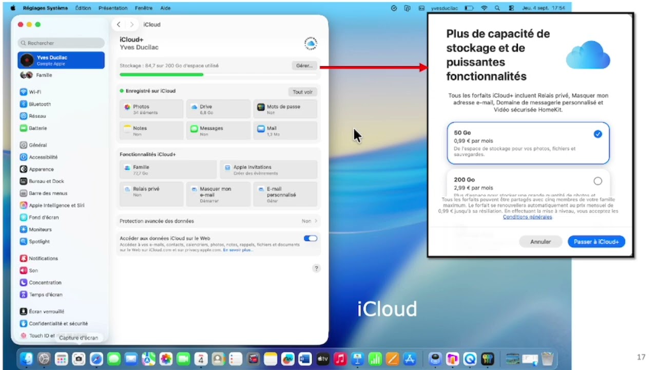 macOS 26 Tahoe - le compte Apple
