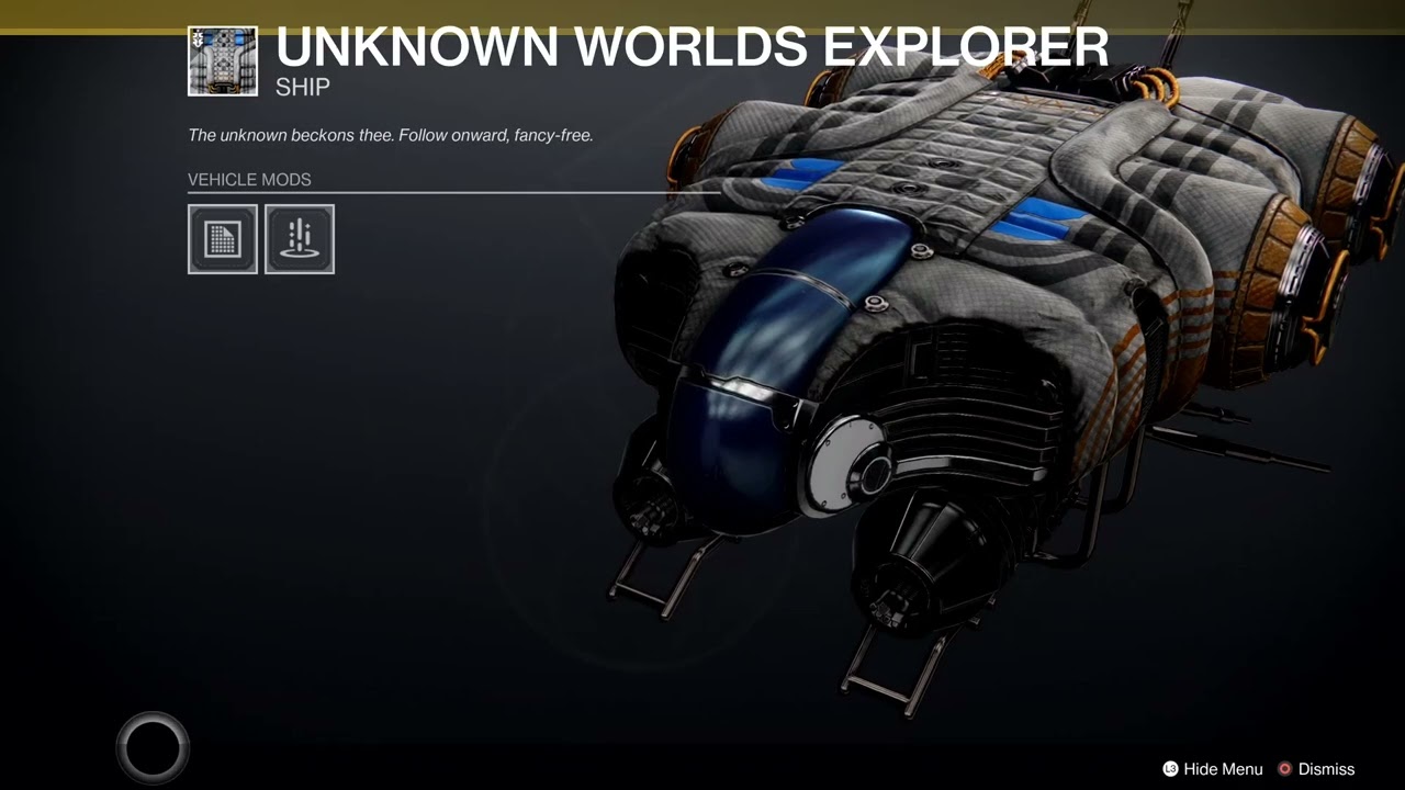 Destiny 2 ps5 #shorts ship UNKNOWN WORLDS EXPLORER