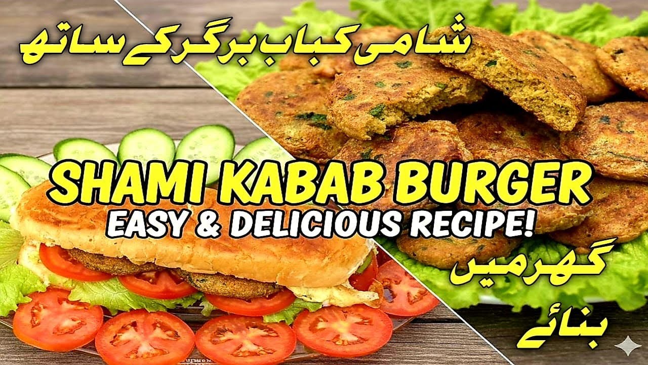 Shami kebab recipe/Burger recipe/shami kebab and Burger fusion the Ultimate recipe