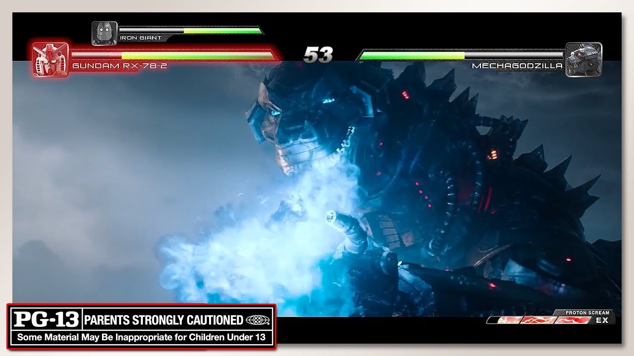 RPO Mechagodzilla vs Iron Giant & Gundam RX-78-2 with Healthbars