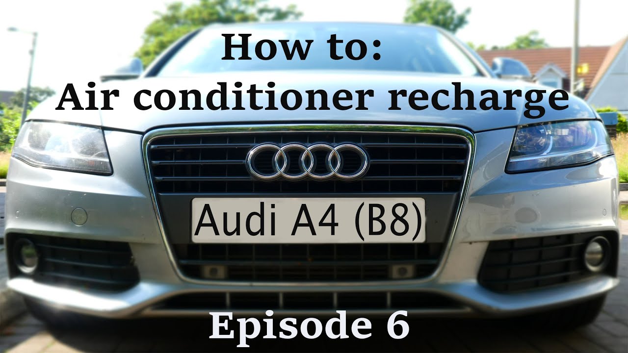 Audi A4 (B8) repairs. Episode 6, Re-filling the air conditioning.