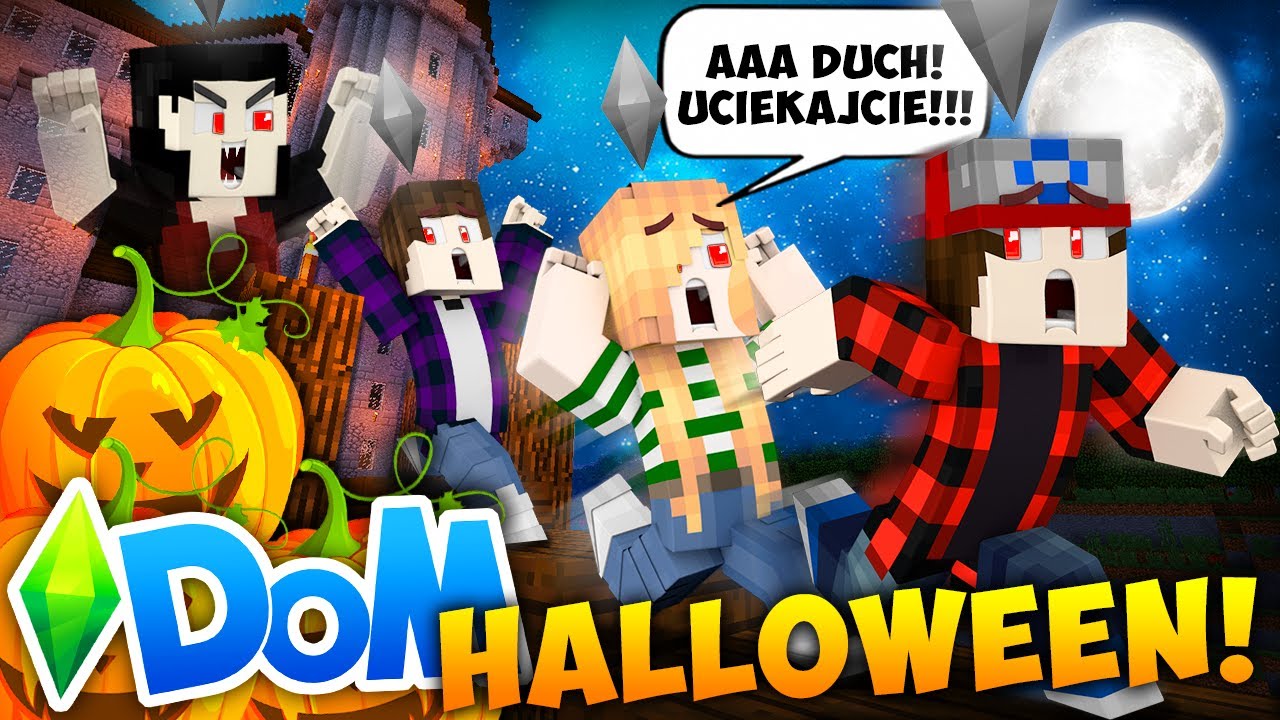 🎃👻 MINECRAFT DOM #16 - IDZIEMY DO HOTELU TRANSYLWANIA?! *straszą DUCHY?!* | SIMSCRAFT HALLOWEEN [S2]