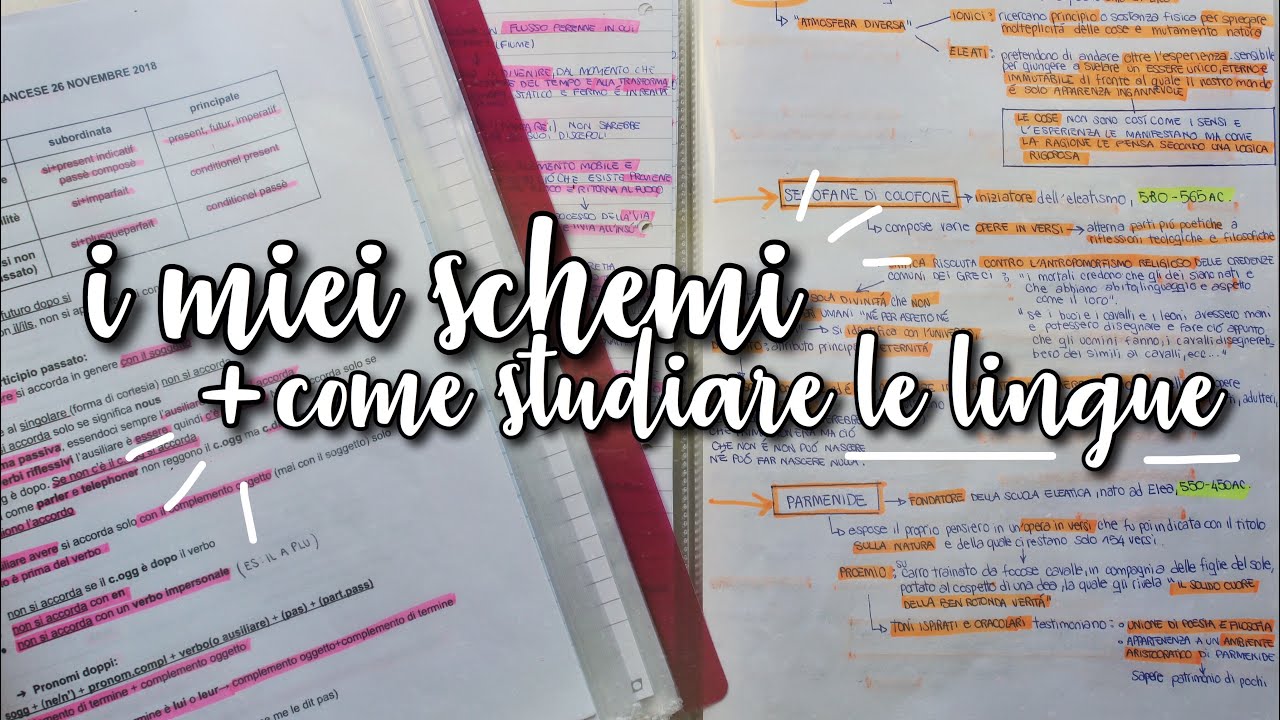 come studiare lingue straniere + i miei schemi