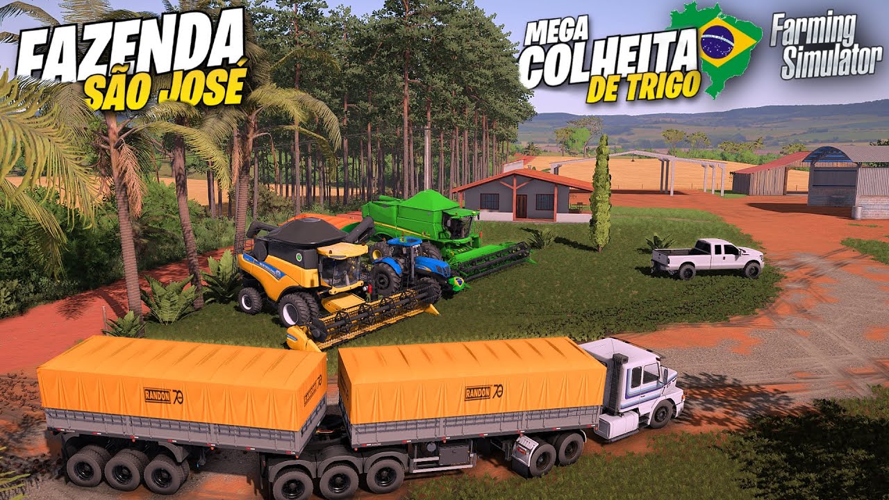 MEGA COLHEITA DE TRIGO│Fazenda São José│Simulando Vida Real│Farming Simulator 22
