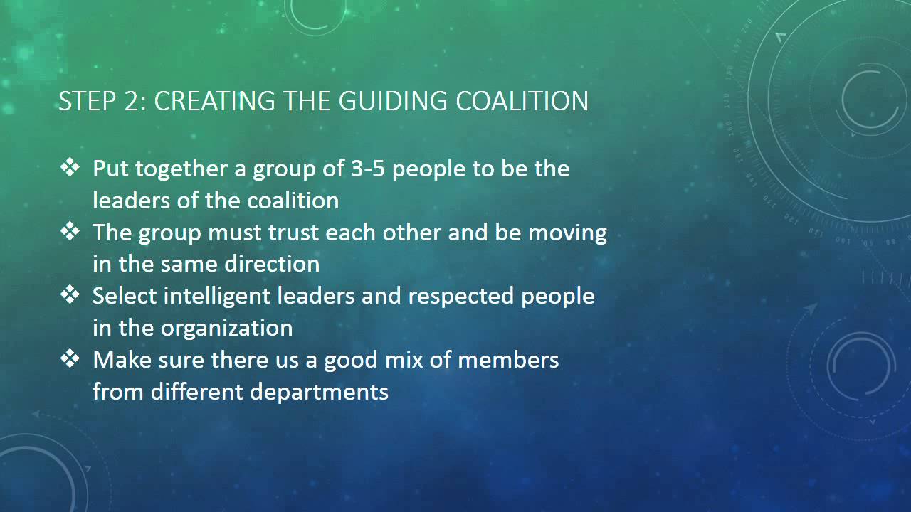 KOTTER'S 8 STEP ORGANIZATIONAL CHANGE MODEL   FC