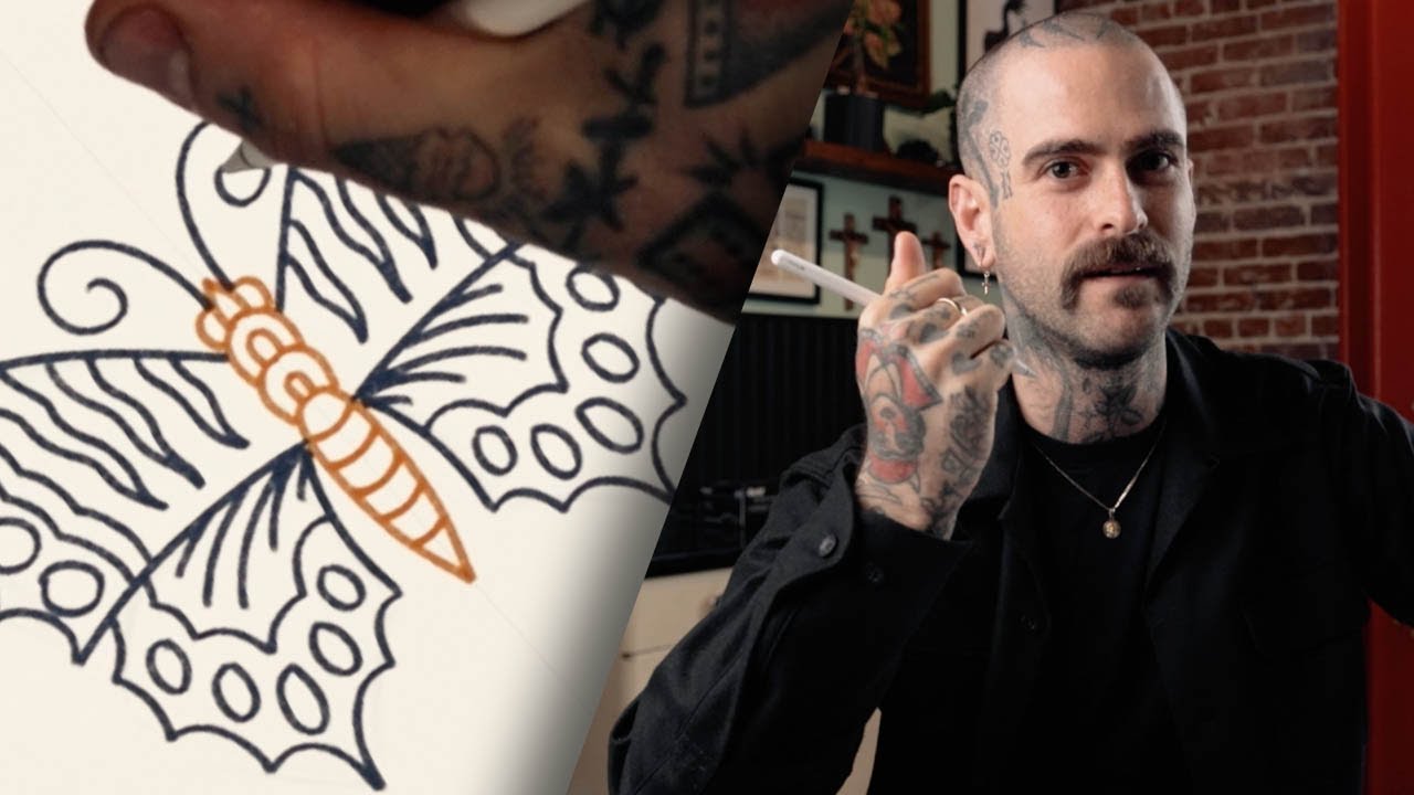 How to draw a TRADITIONAL BUTTERFLY - with Austin Maples