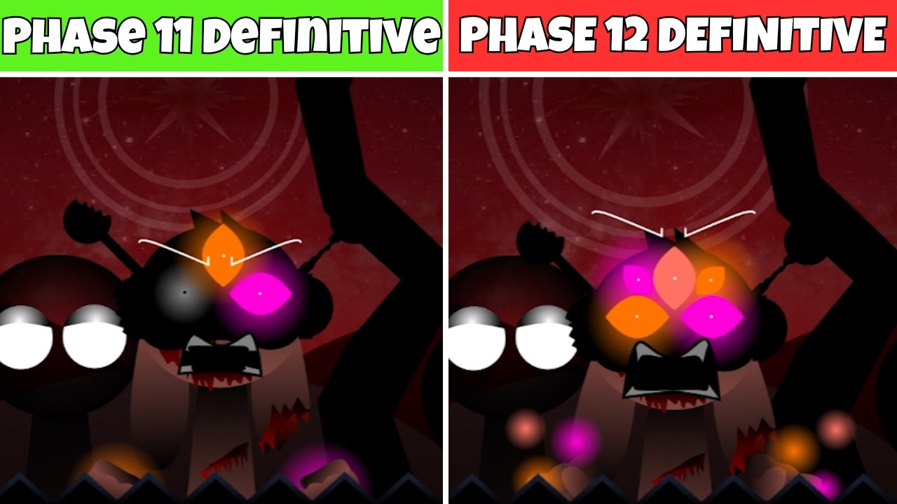 Incredibox Sprunki : Phase 12 Definitive Vs Phase 11 Definitive Comparision #sprunki #incredibox
