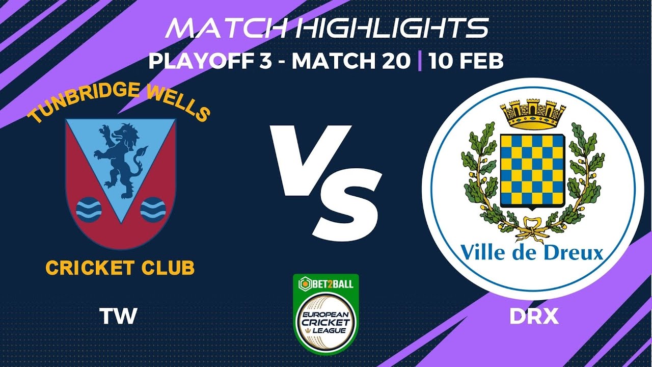 Playoff 3 - TW vs DRX | Highlights | Bet2Ball European Cricket League Day 4, Group A|ECL22|ECL22.020