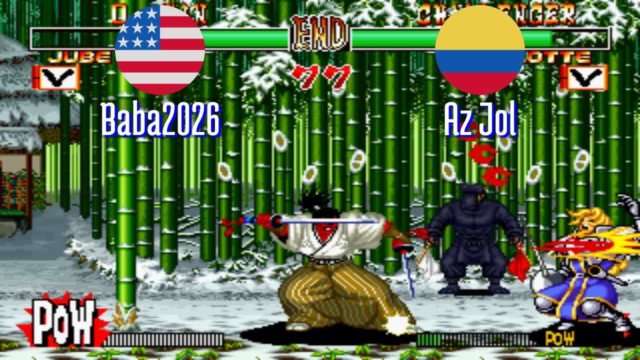 FT3 @samsho2: Baba2026 (US) vs Az Jol (CO) [Samurai Shodown II Fightcade] Mar 3