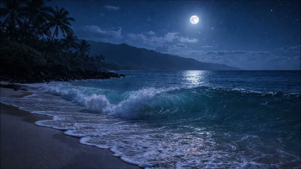 🌊 7+ Hours of Gentle Hawaiian Ocean Waves | Relaxing Nature Sounds for Sleep, Meditation & Focus 🌊