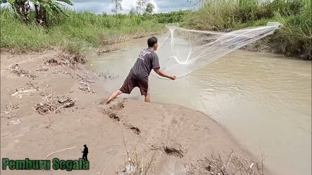 MANTAP❗Jala Ikan di bantaran sungai Waduk Gajah Mungkur WONOGIRI di Musim Hujan
