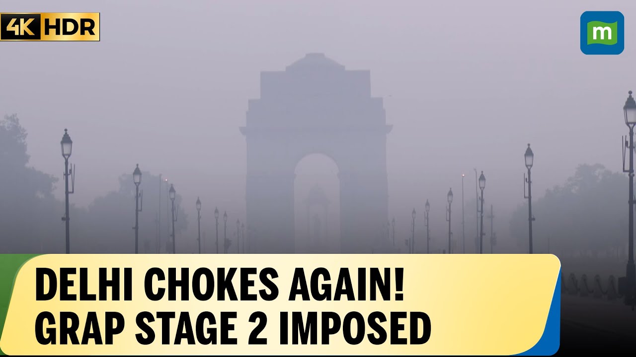 Smog Returns to Delhi | Govt Imposes GRAP Stage II Measures | AQI Crosses 300 | 4k