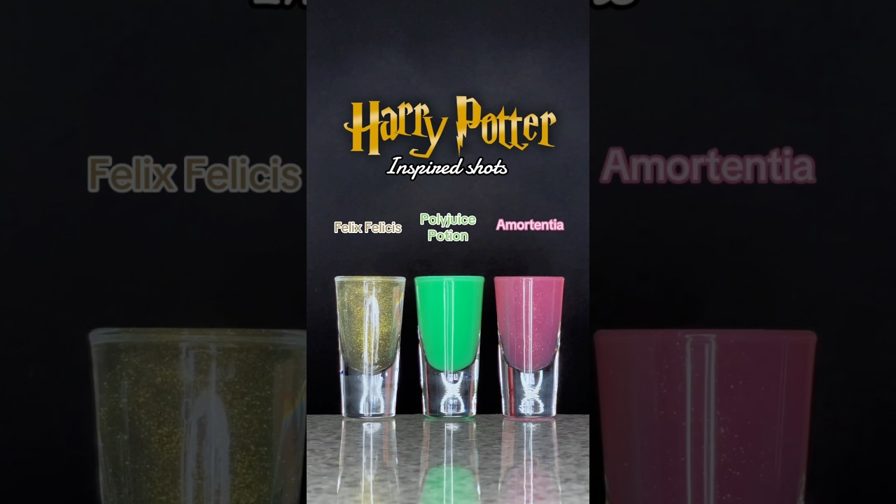 HARRY POTTER POTIONS INSPIRED SHOTS 🧪✨ #harrypotter #shots #cocktails