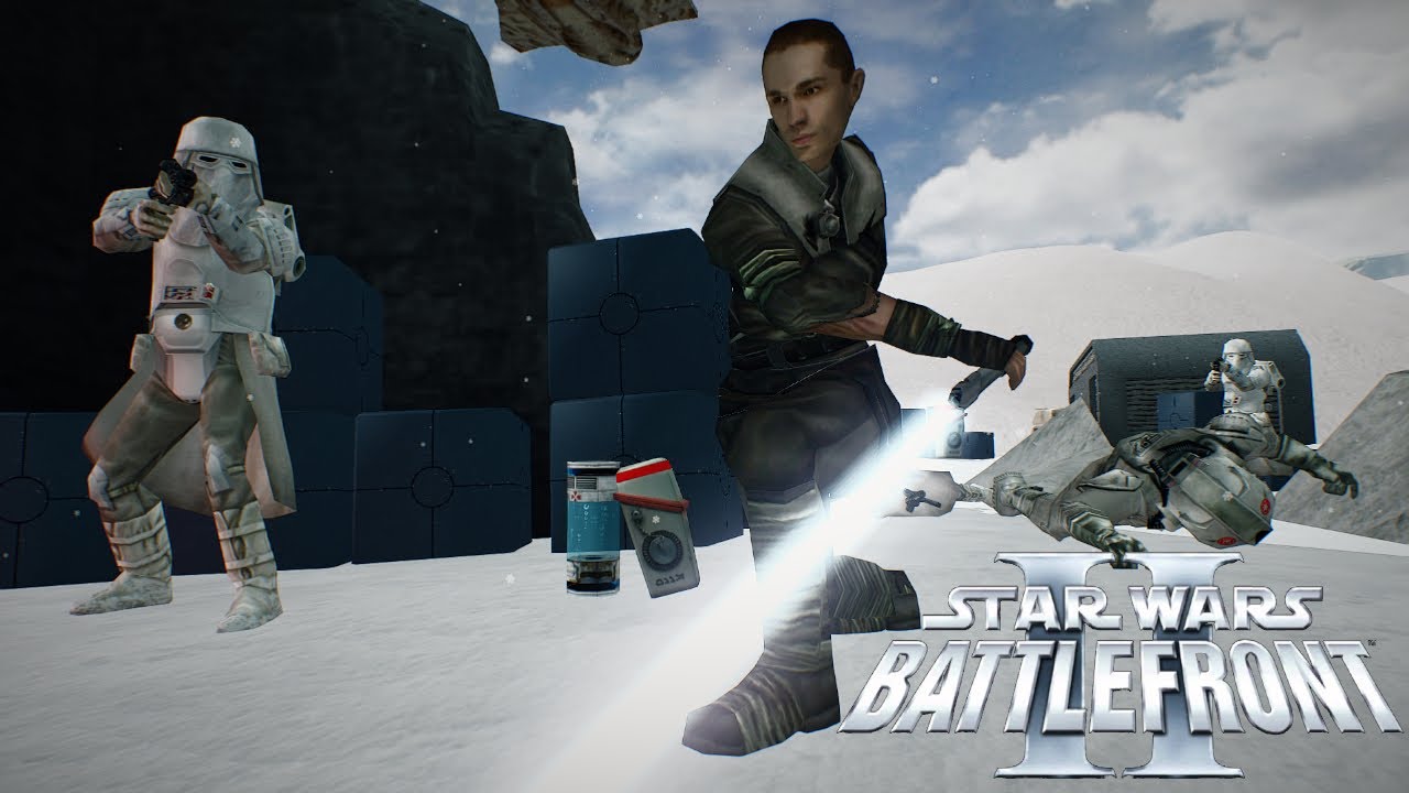 STARKILLER HAVING AN ICE FIGHT WITH A LIGHTSABER! Star Wars Battlefront 2 Mods: Corellia Monastery