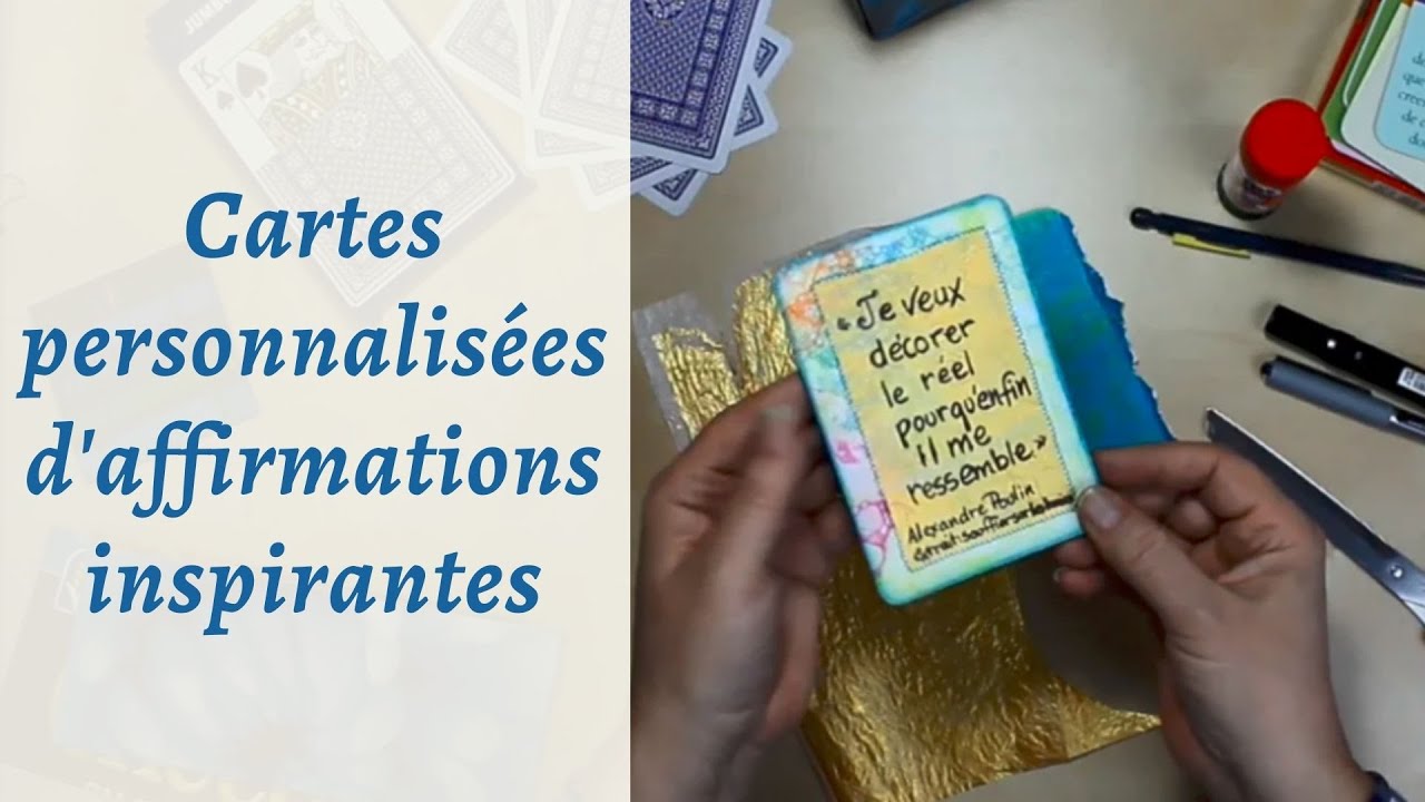 Cartes personnalisées d'affirmations inspirantes