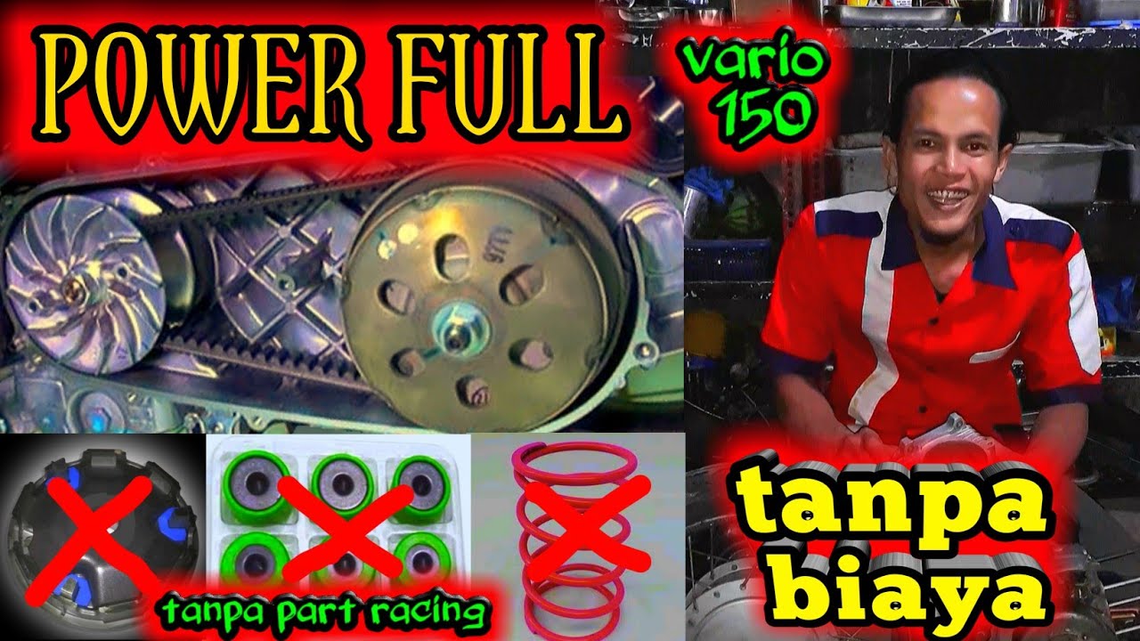 Menambah power vario 150 !!! Mengatasi cvt vario 150 gredeg !!! Teori setting cvt semua matic