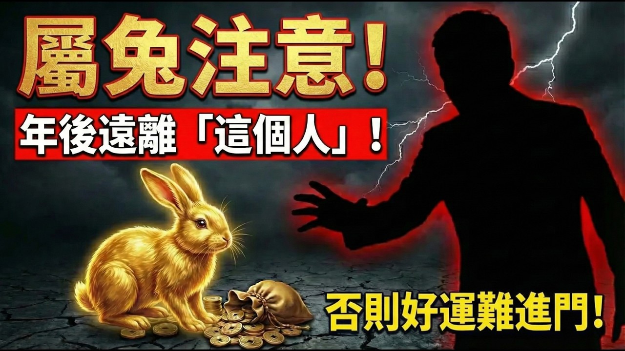 屬兔注意！2026年誰在暗中阻礙你？開春後遠離「這種人」，你的好運才敢進門！#2026屬兔運勢 #生肖兔2026運程 #開運風水 #算命 #防小人 #轉運 #生肖兔 #五行 #生肖雞財運 #屬雞