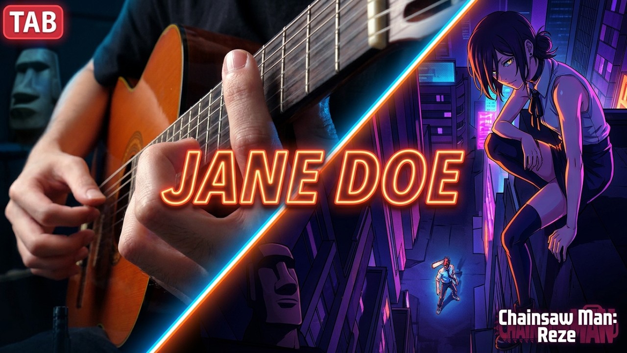 Jane Doe - Chainsaw Man Movie: Reze Arc ED | Fingerstyle Guitar Cover + TAB (Kenshi Yonezu)