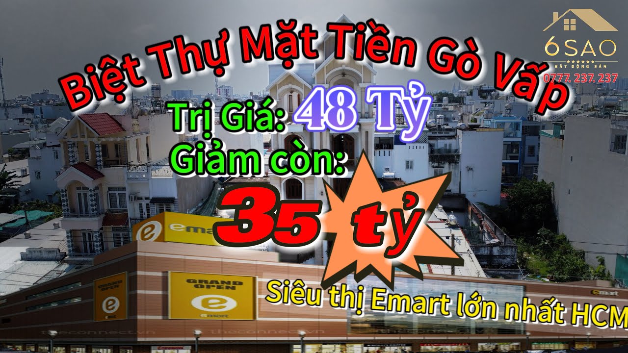 Biệt Thự Mặt Tiền Gò Vấp 1.000m2 DTSD mới 100% Giảm 13 tỷ #nhagovap2023