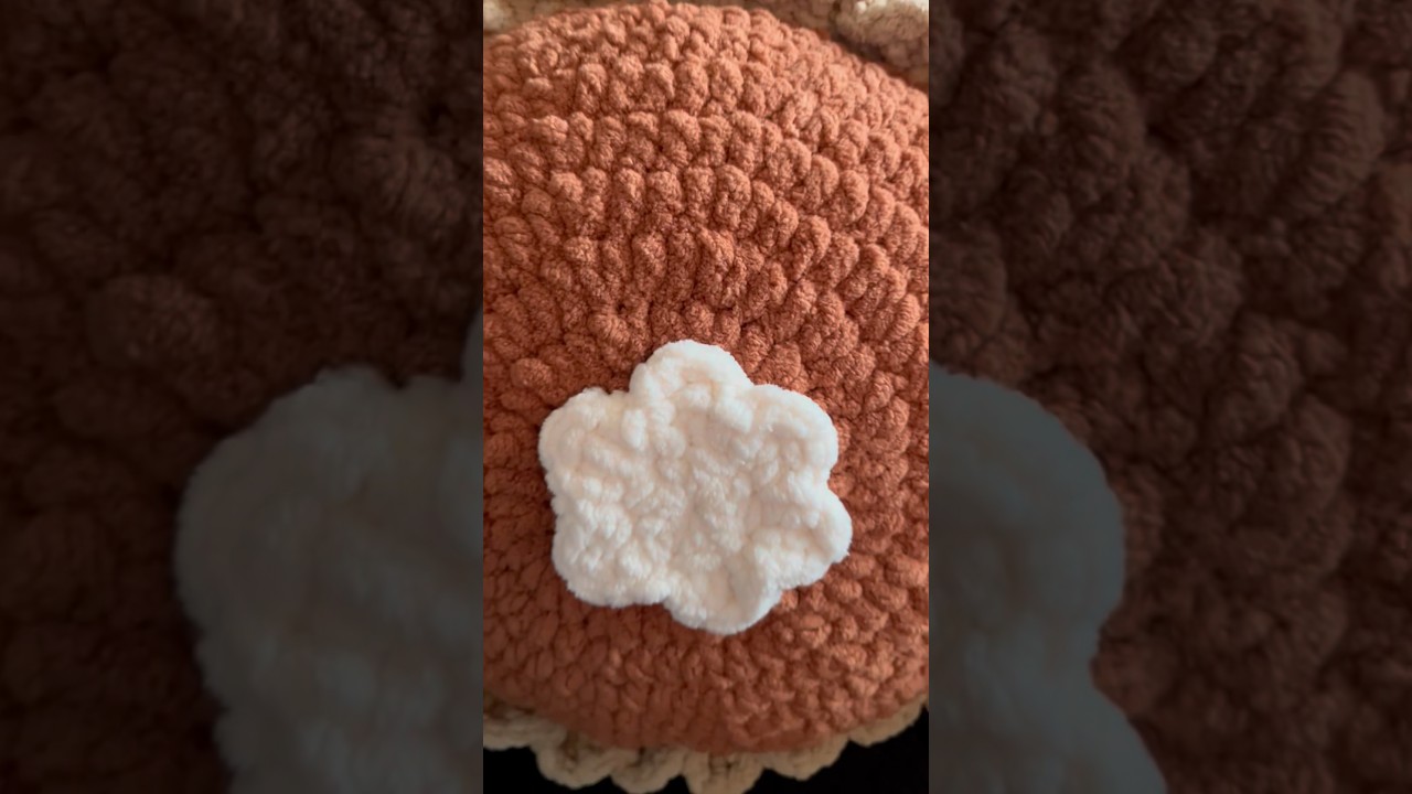 Pumpkin Pie Pillow! 🥧 #crochet #crochetlove #crocheters #crocheting #cute #crochetpattern