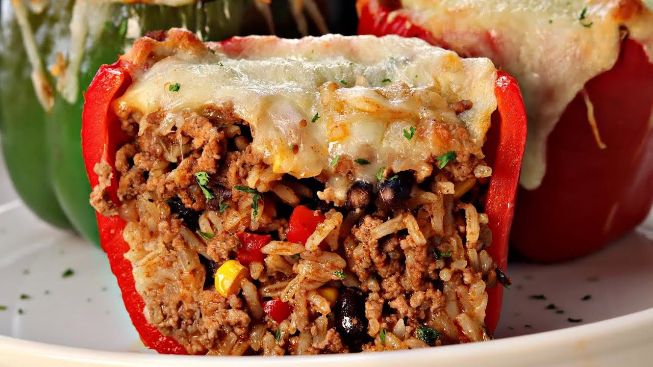 The Best Mexican Stuffed Bell Peppers | Stuffed Taco Peppers | Taco Tuesday Idea