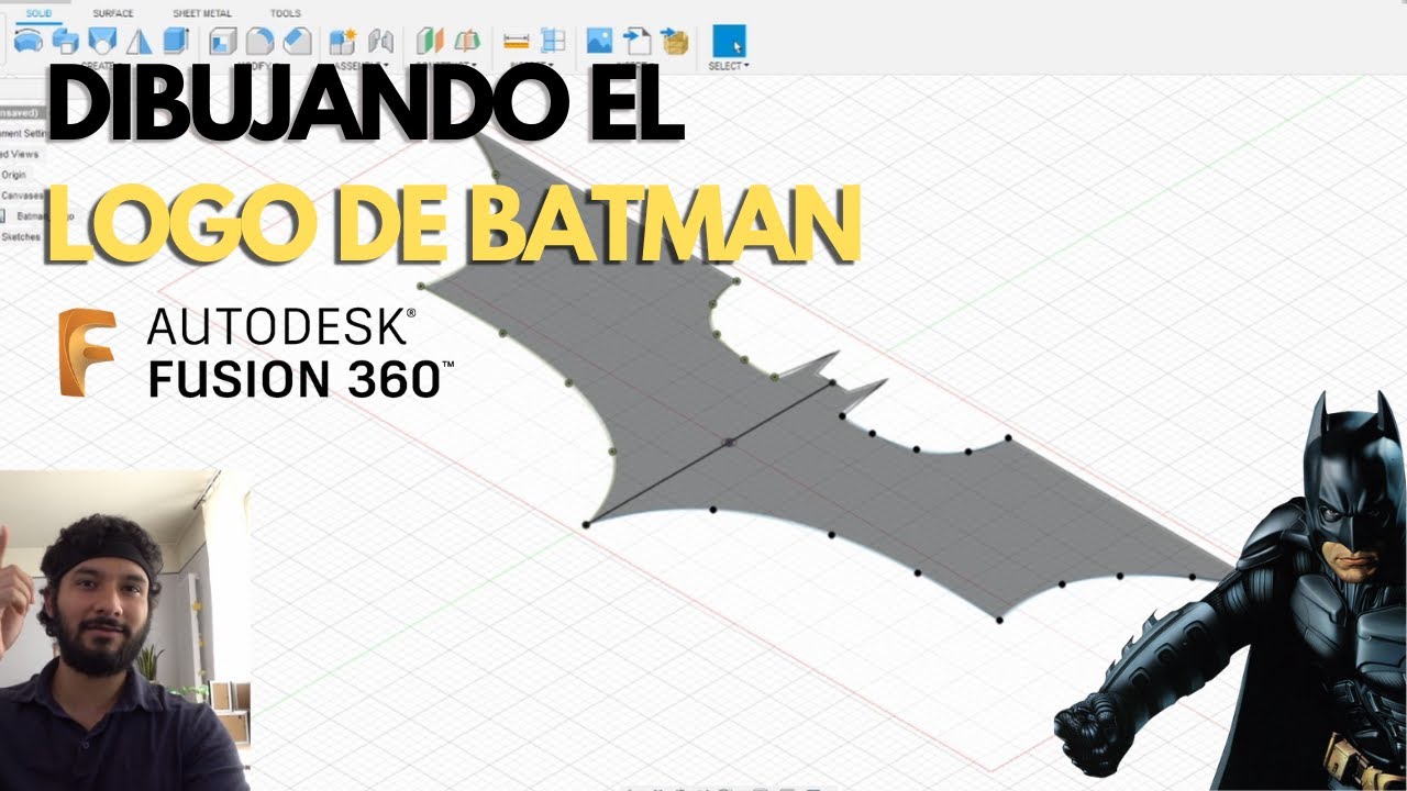 Sketch de practica: Logo de Batman | Tutorial Fusion 360 Ep#5