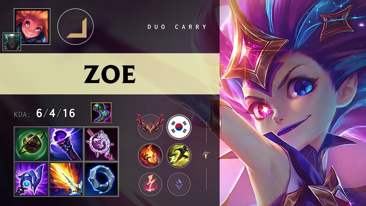Zoe Carry vs Mel - KR Grandmaster Patch 26.14