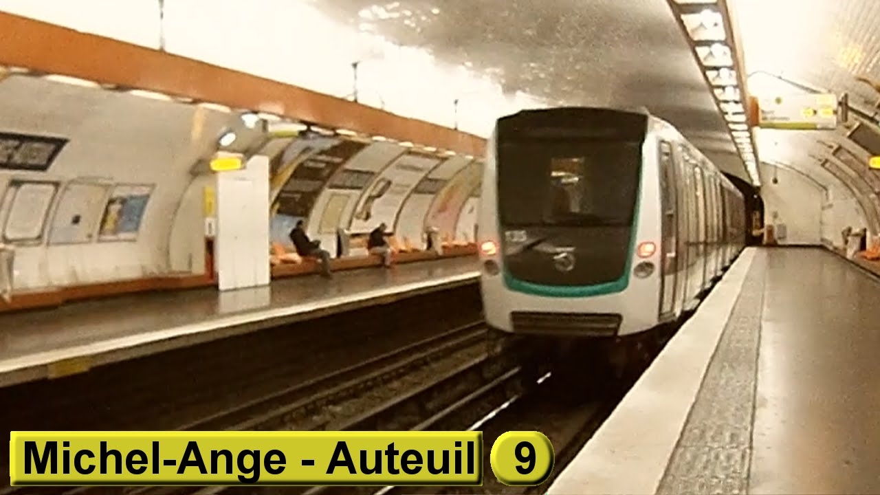 Парижский метрополитен : Michel-Ange - Auteuil | линия 9 ( RATP MF67 - MF01 )