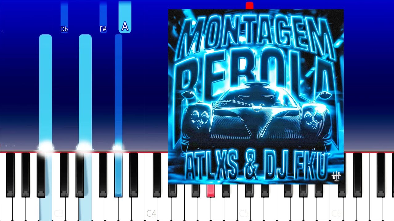 MONTAGEM REBOLA - ATLXS, DJ FKU (Piano Tutorial)