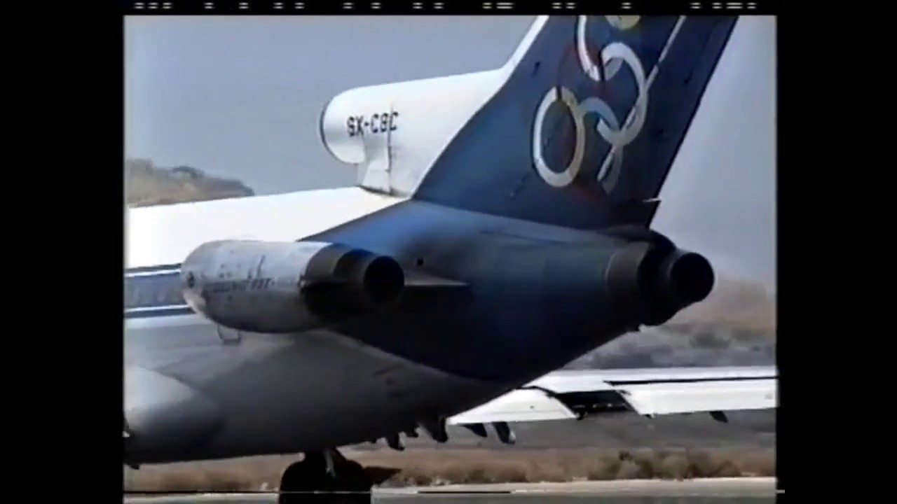 Olympic Airways Boeing 727 cockpit view