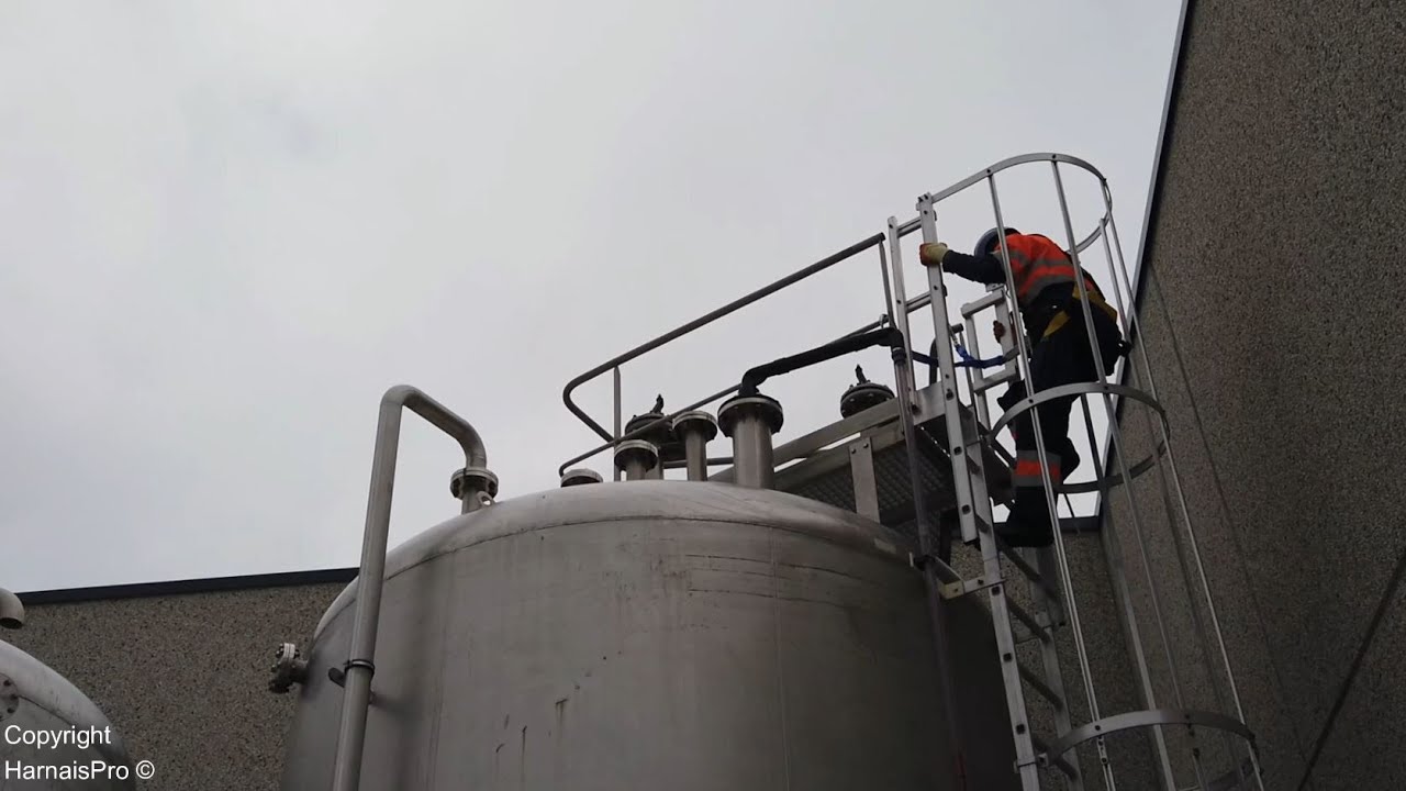 HARNAISPRO Protection antichute - Accès échelle, création d'ancrage, évolution sur cuve industrielle