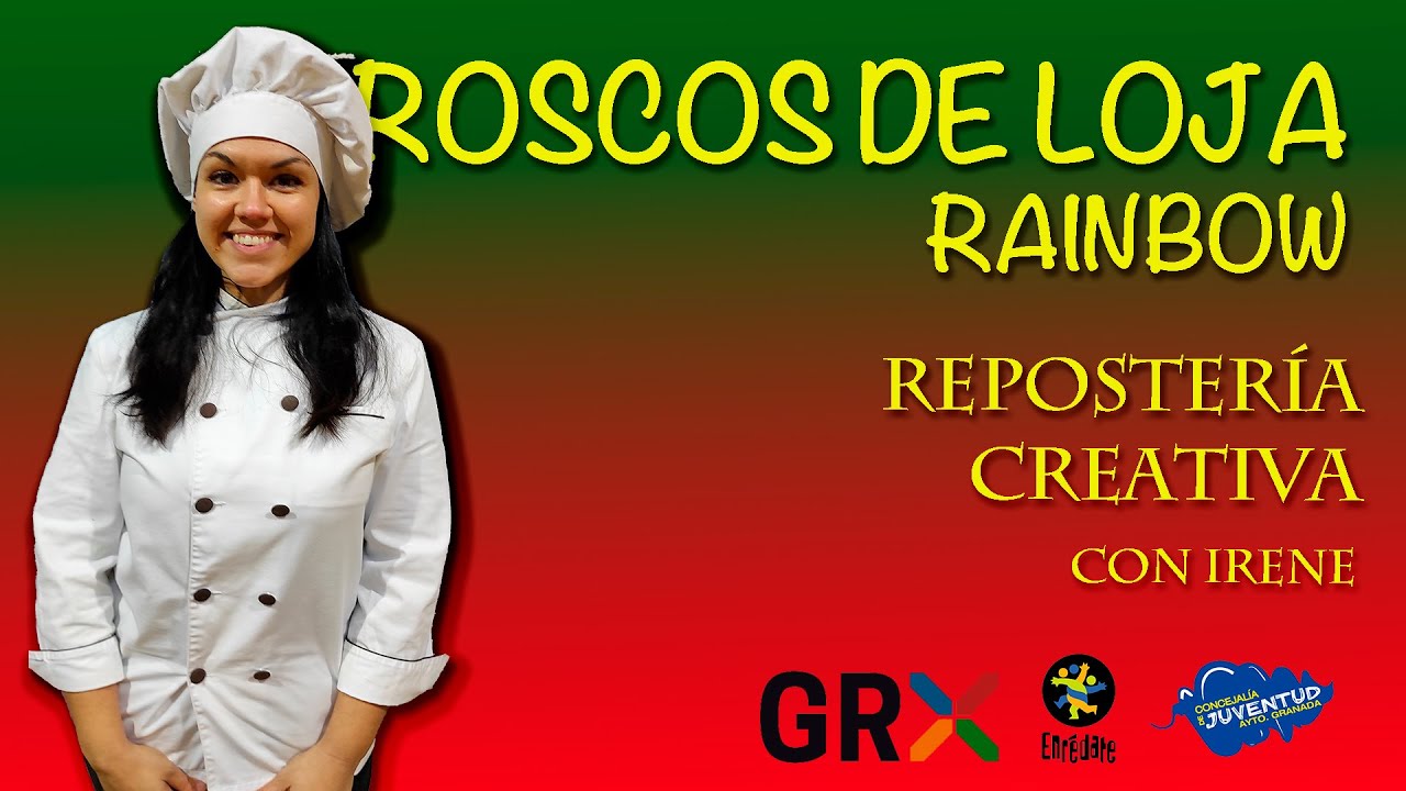 Reposter&iacute;a creativa. ESPECIAL GRANADA. Roscos de Loja Rainbow.