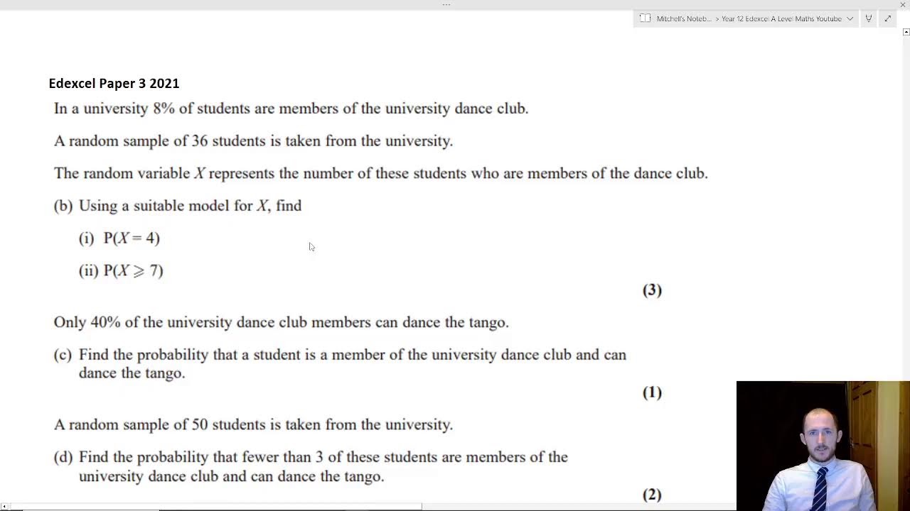 A Level Maths Tuition Lesson 21 Statistics: Hypothesis Testing Exam Practice!