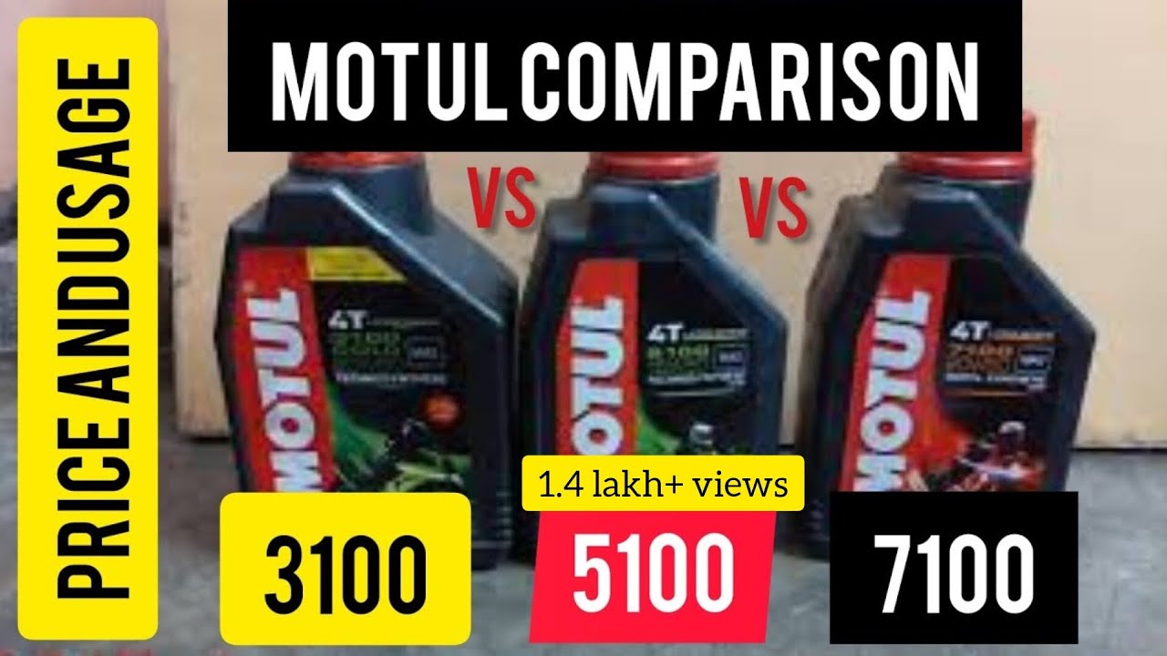 Motul 3100 vs 5100 vs 7100 - Engine Oil Comparison ( Semi Synthetic vs Synthetic ) ₹400-₹850