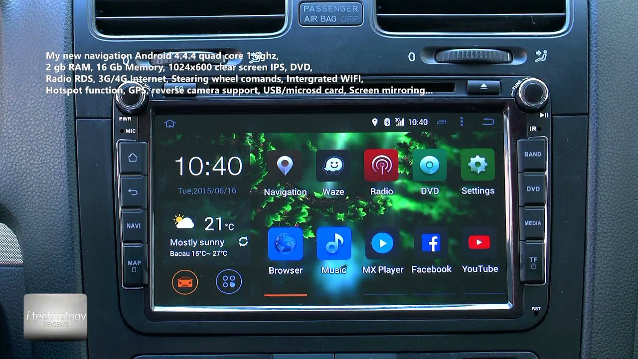 Top quality new Quad core Android 4.4.4 kitkat navigation for Volkswagen, Skoda, Full review. PART 1