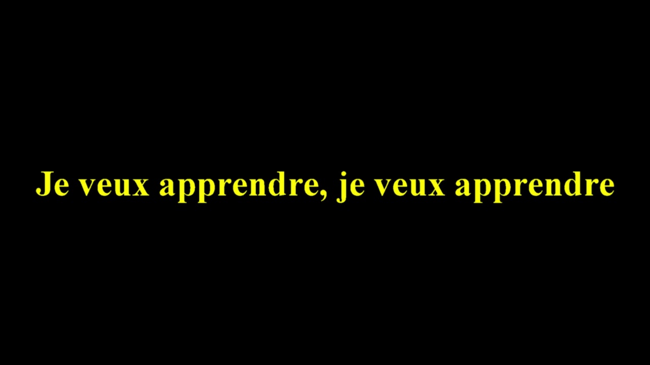 je veux apprendre paroles