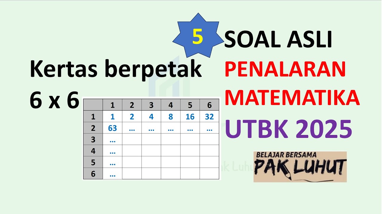 UTBK 2025 (PM5) SOAL ASLI Penalaran Matematika - Topik Kertas berpetak 6 x 6