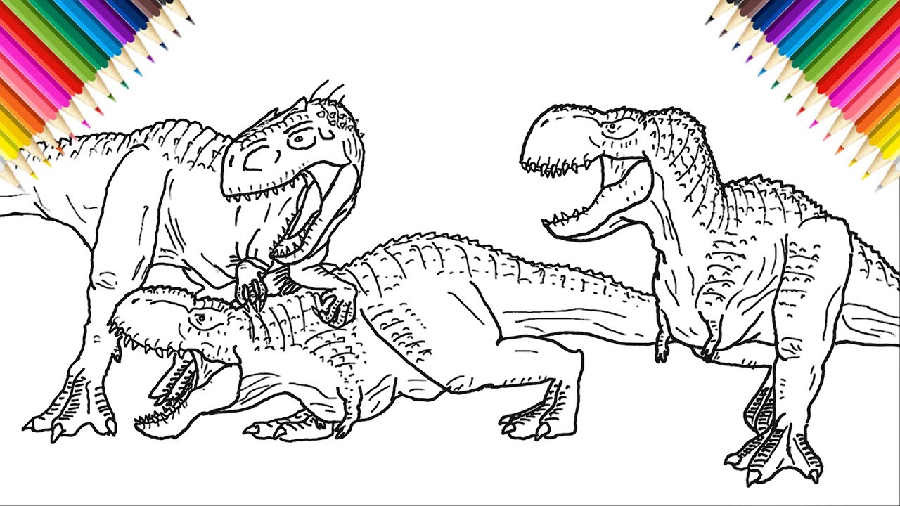 Indominus vs. Vastatosaurs Drawing | Fan Art | Dinosaurs Battle