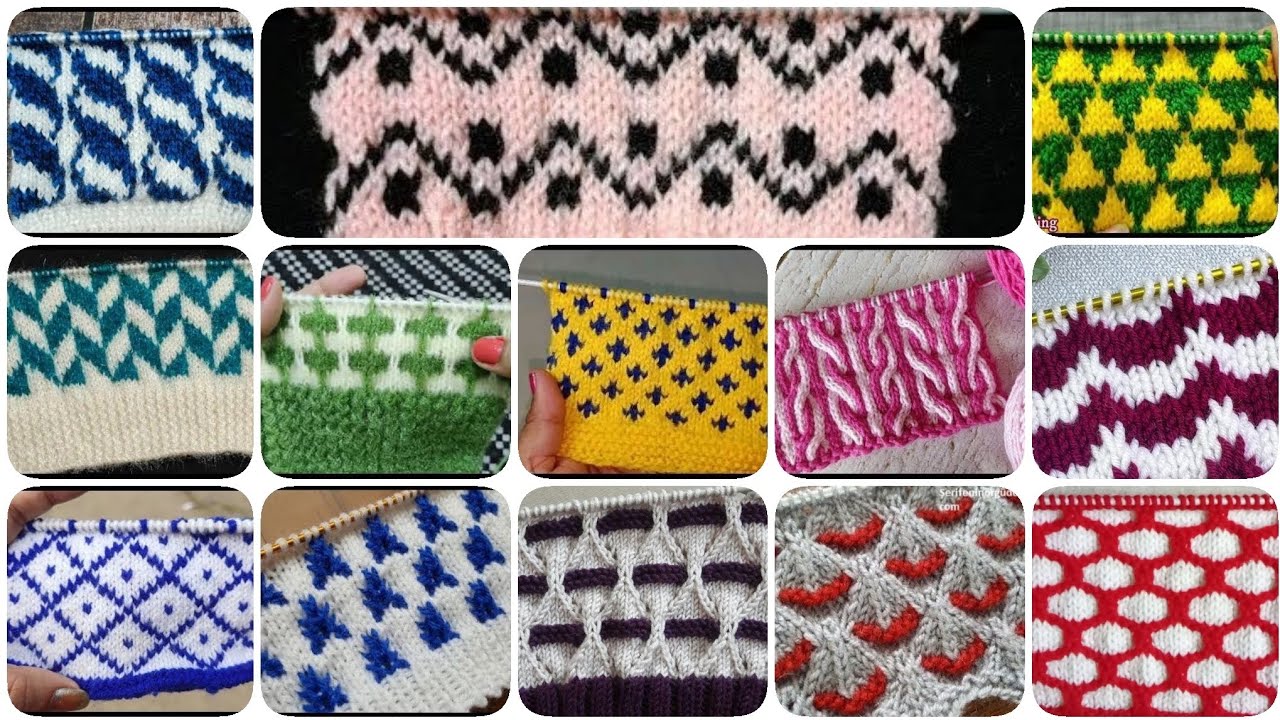 Beautiful and easy two colour knitting pattern for sweater