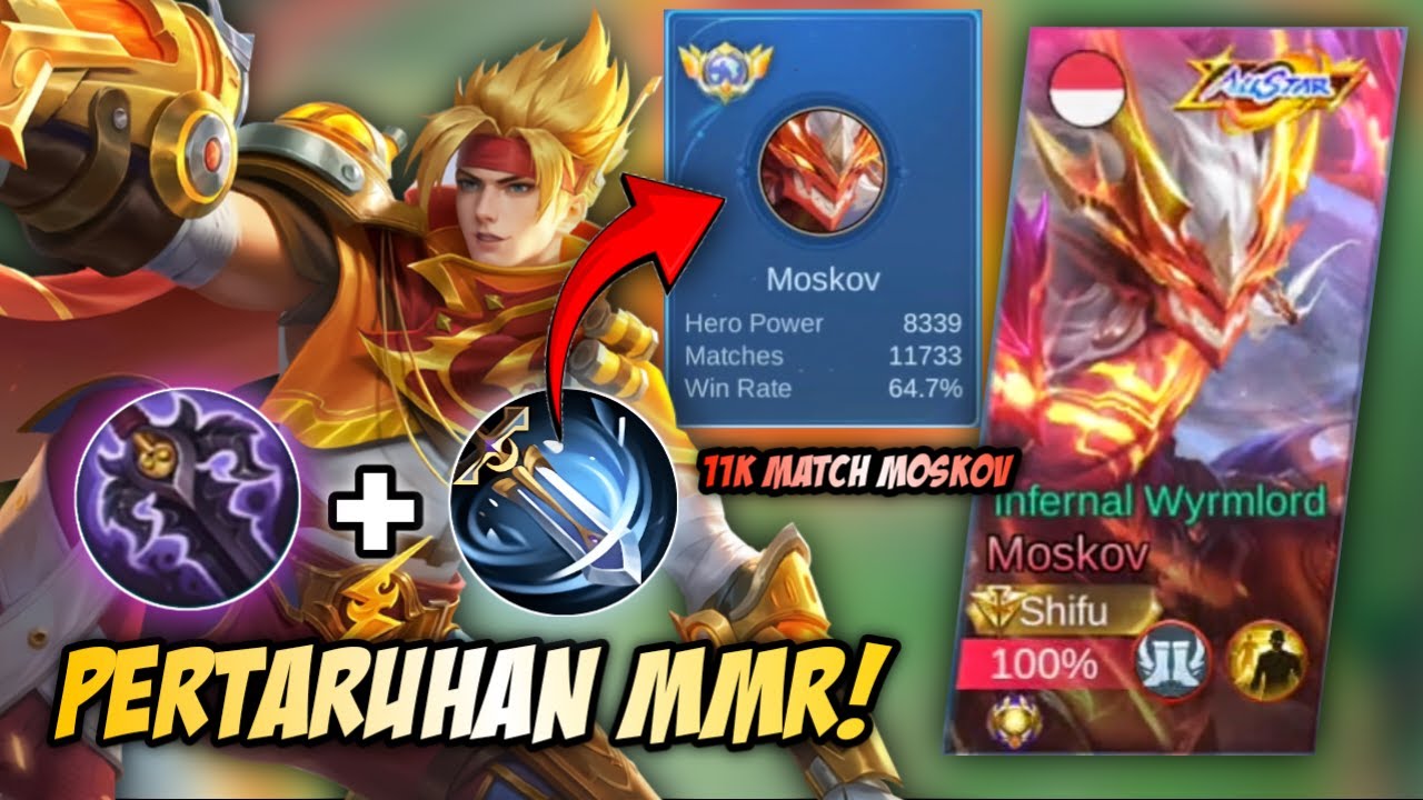 MATCH TERGILA PERTARUHAN MMR! LAWAN TOP GLOBAL MOSKOV 11.000 MATCH! TOP GLOBAL CLAUDE | MLBB