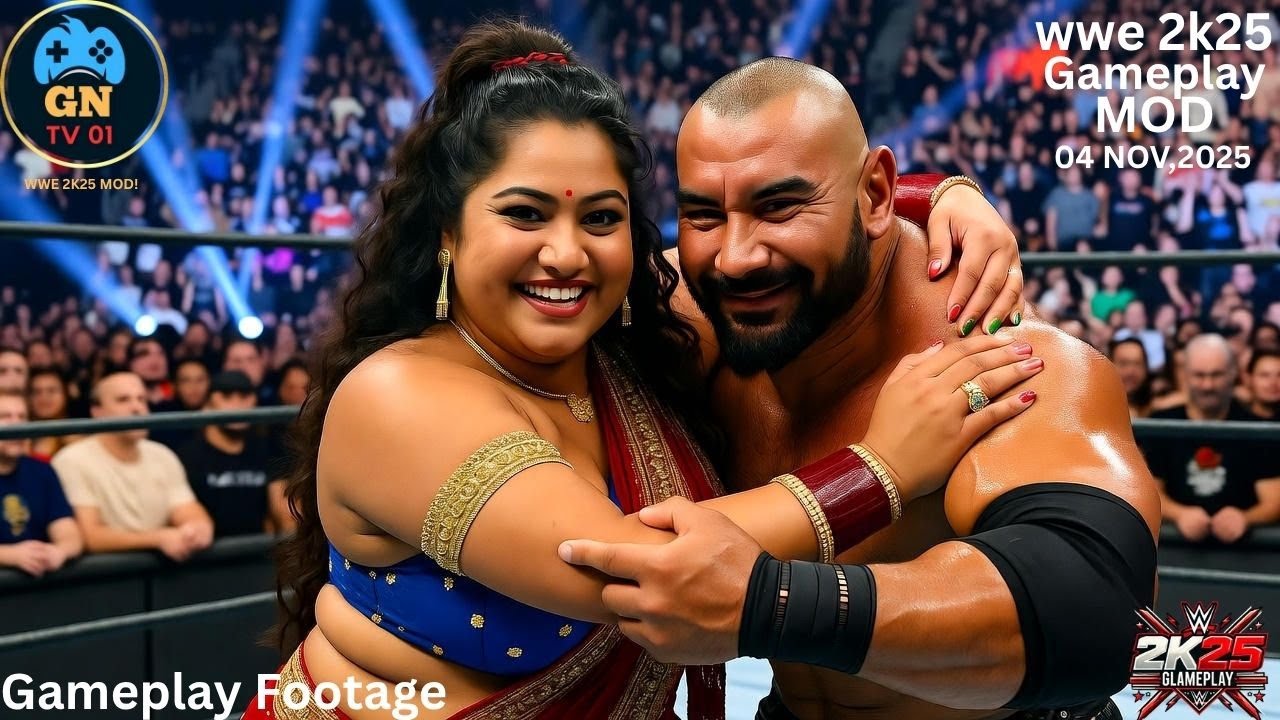 WWE 2K25 — Батиста против индийской дивы Пинки | Геймплей межгендерного матча | 4 ноября 2025 г.