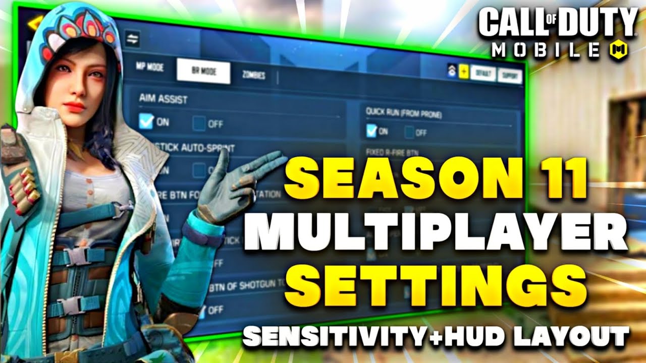 Настройки AIMBOT для многопользовательского режима 11-го сезона | COD Mobile | Лучшая чувствитель...