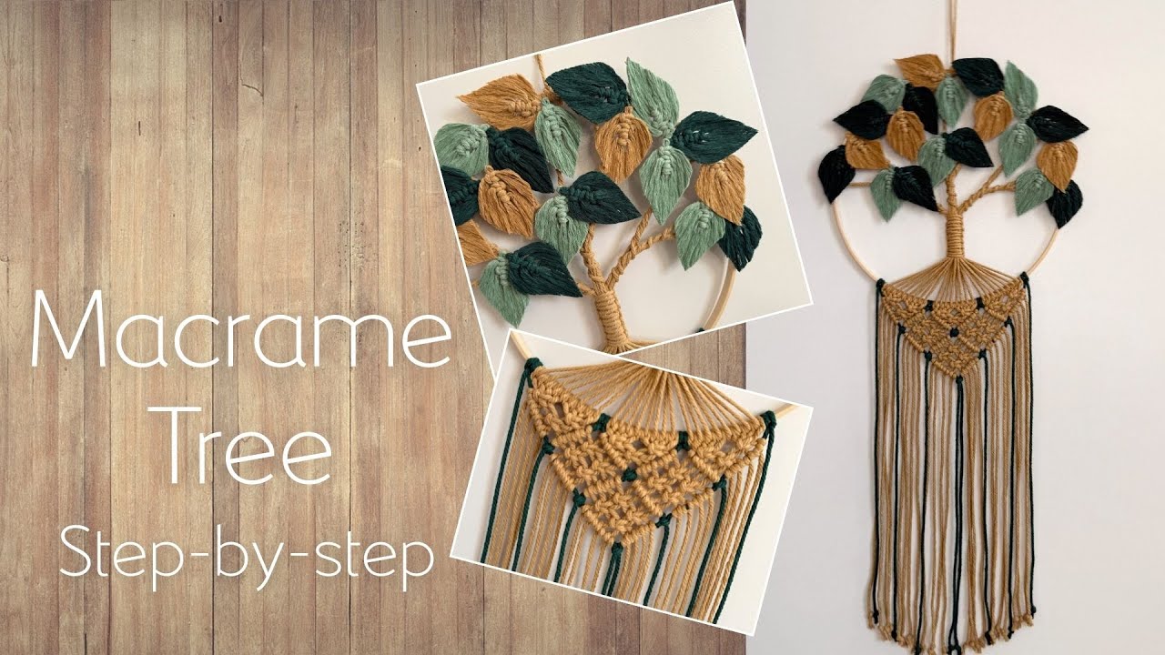 DIY TREE with MACRAME LEAVES | Macrame Tree Wall Hanging Tutorial | Step by Step