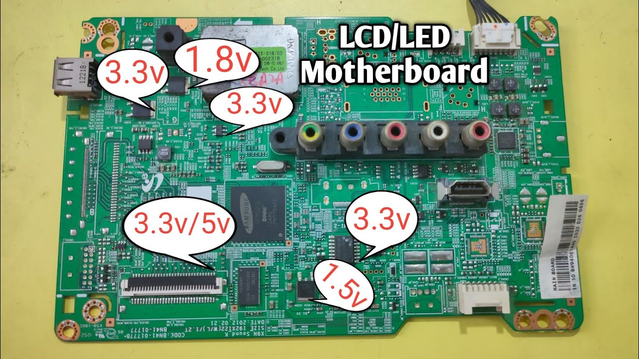All LCD LED TV Motherboard voltage checking