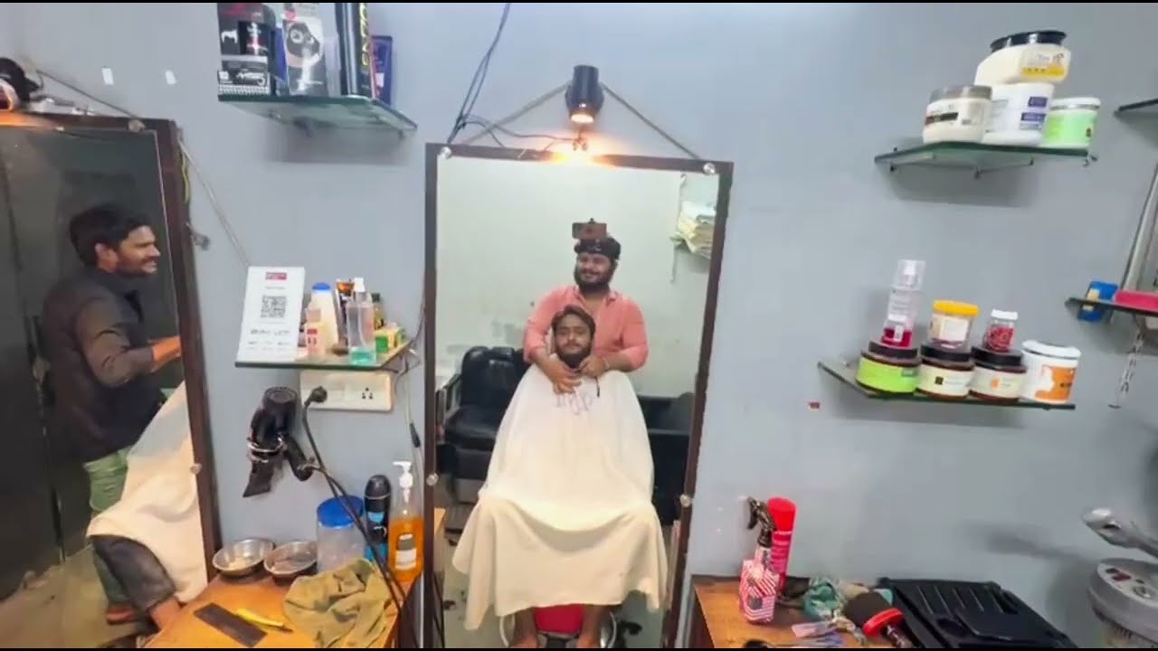  INSANE Barber Skills! | POV: Inside an Indian Barbershop 🇮🇳 | Day 15/368 | Vsvlog2002