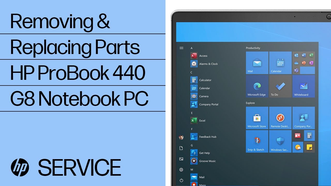 Removing & replacing parts for HP ProBook 440 G8 | HP Computer Service