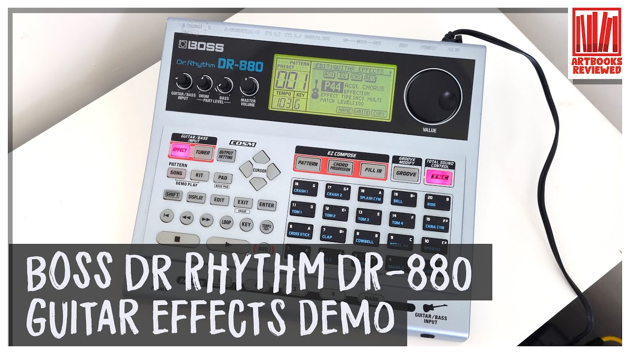 Boss Dr Rhythm DR-880 guitar effects demo