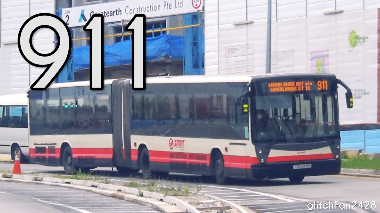 [SMRT] (Retired) TIB1247G on Service 911 - Mercedes Benz O405G Hispano Habit