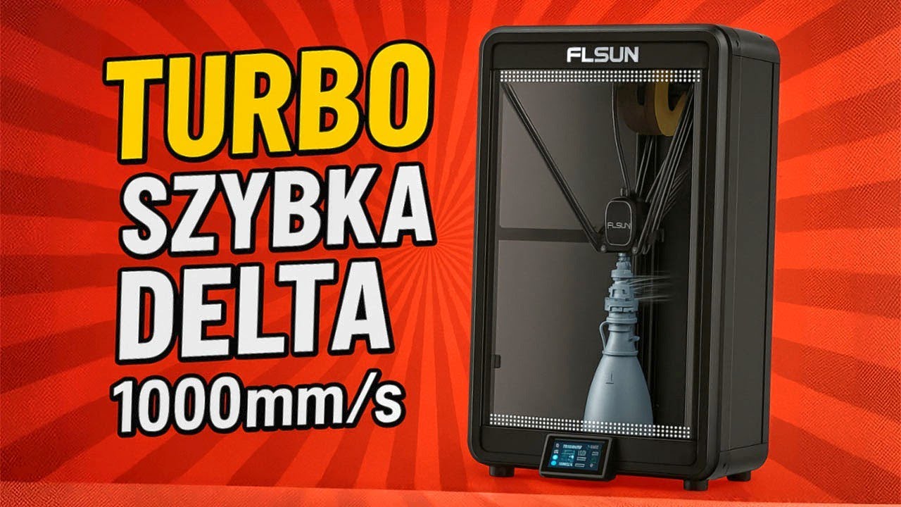 Drukarka 3D DELTA - FLSun T1 PRO - Obrzydliwie Szybka! 1000mm/s! TEST
