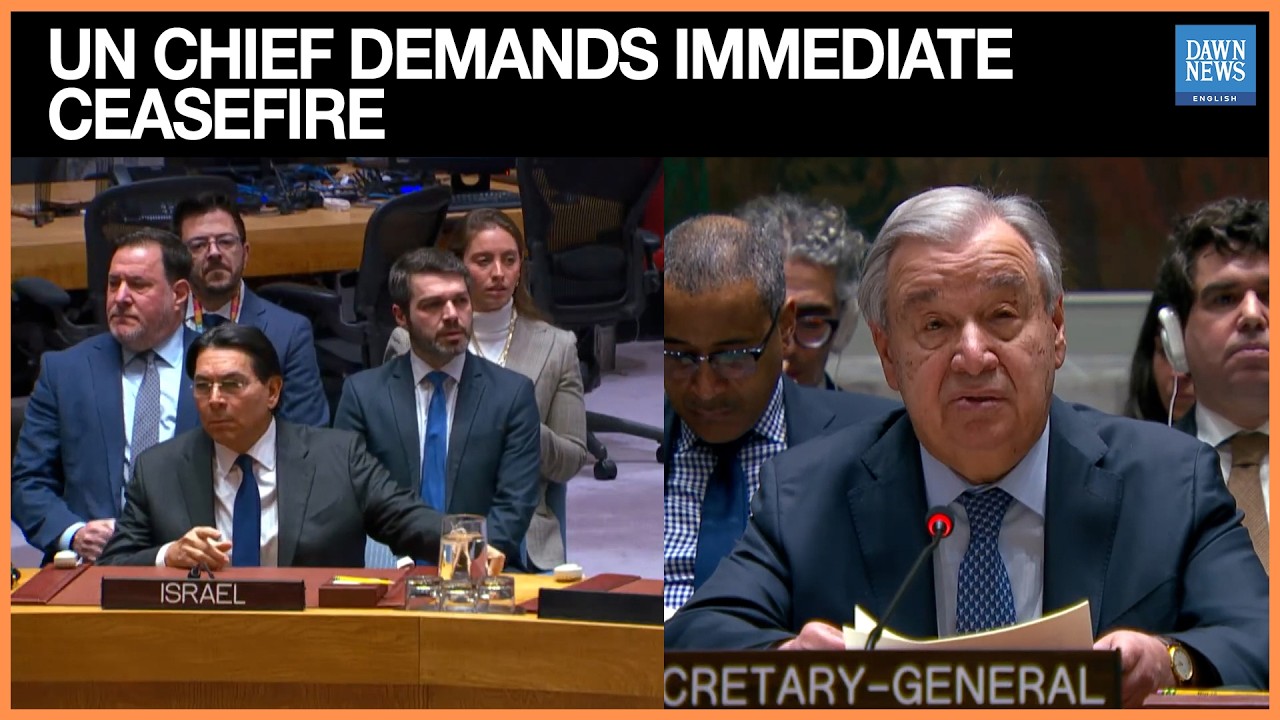 UN Secretary-General Urges Immediate Halt to Ongoing Hostilities | Dawn News English